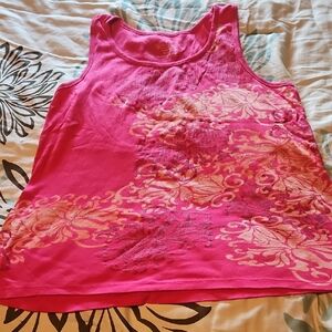 Faded Glory Pink Floral Tank Top